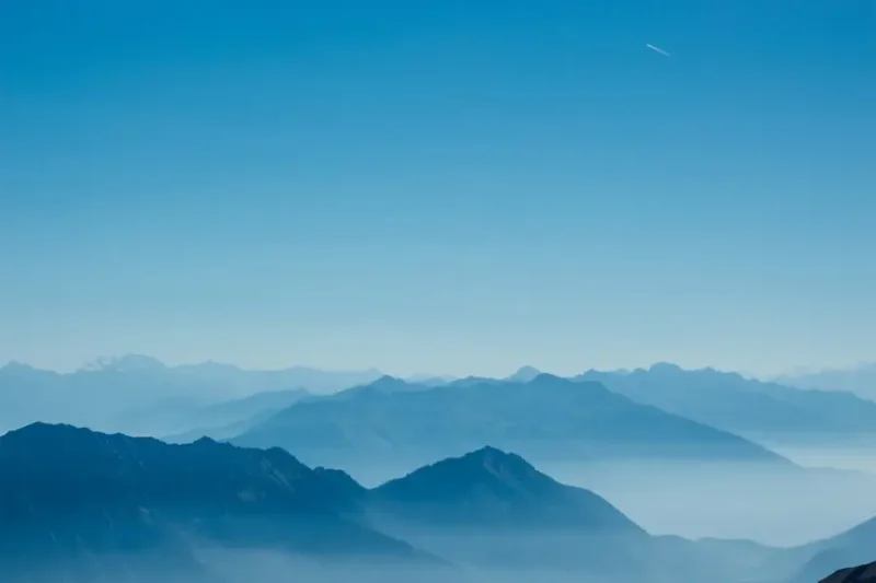 Mountains and water.